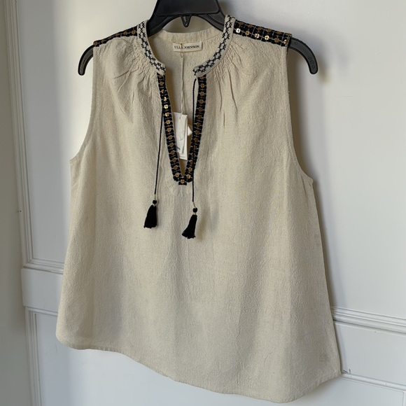 Ulla Johnson Textured Silk Embroidered V-Neck Sleeveless
Tank Blouse Cream 4 NEW - Picture 13 of 15